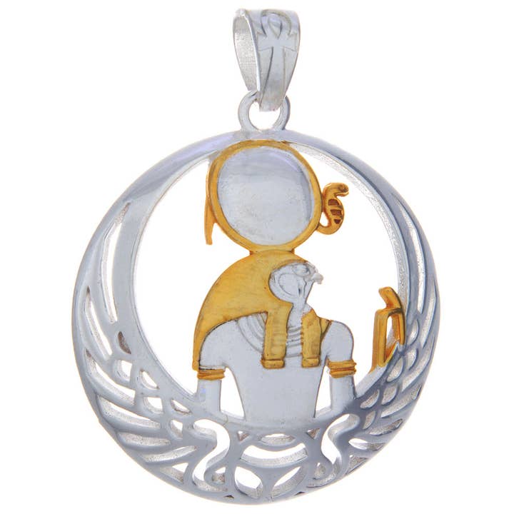 Gold Plated Egyptian Pendant Ra-Insight for wholesale by Kheops BLJ Jewelry