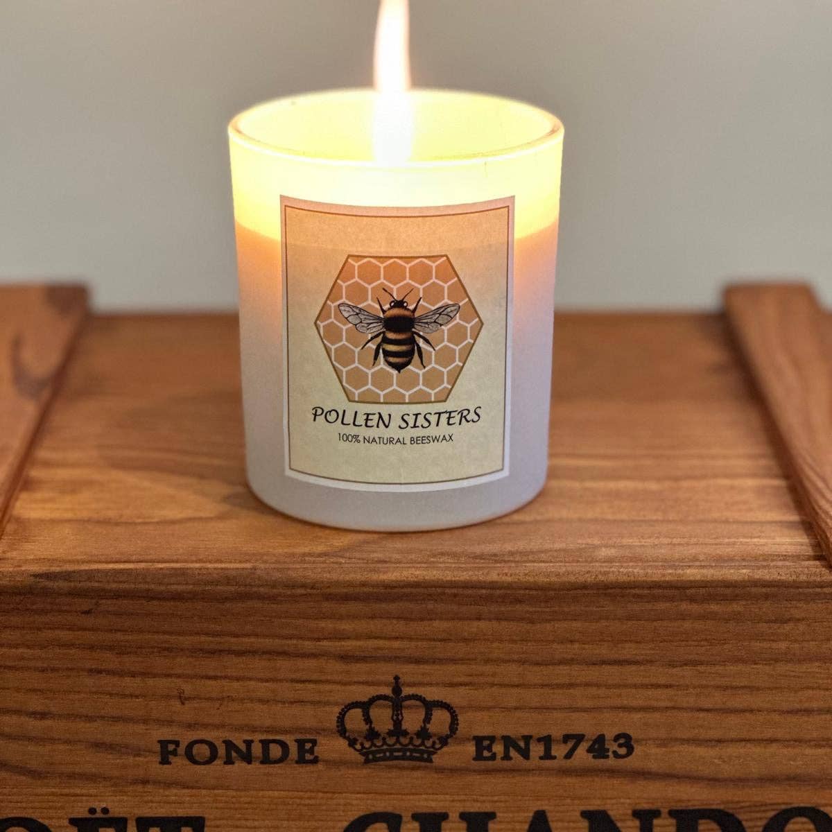 Pollen Sisters - Wholesale Jar/filled candle - Candle - Queen Bee - Glass Jar – 100% Pure Beeswax4