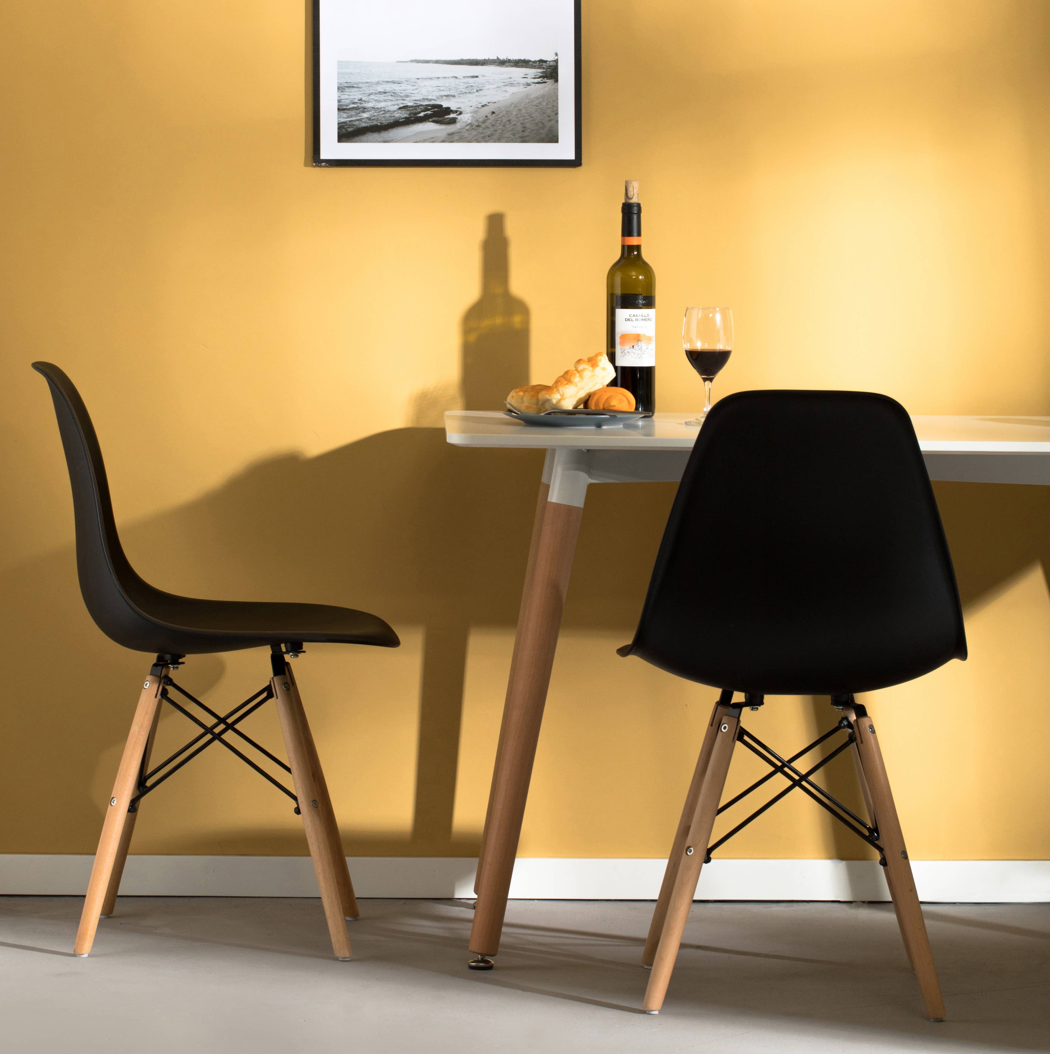 Quickway Imports - Wholesale Chair - Plastic DSW Shell Dining Chair with Wooden Dowel Eiffel Legs2