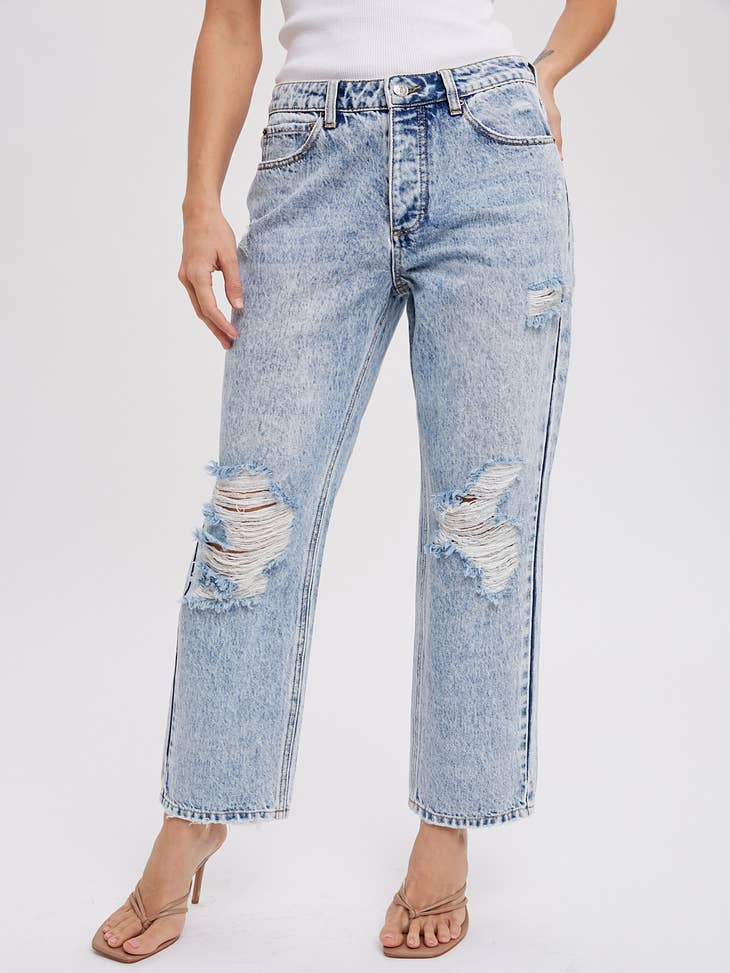 Wholesale HIGH RISE LOOSE JEANS for your store - Faire