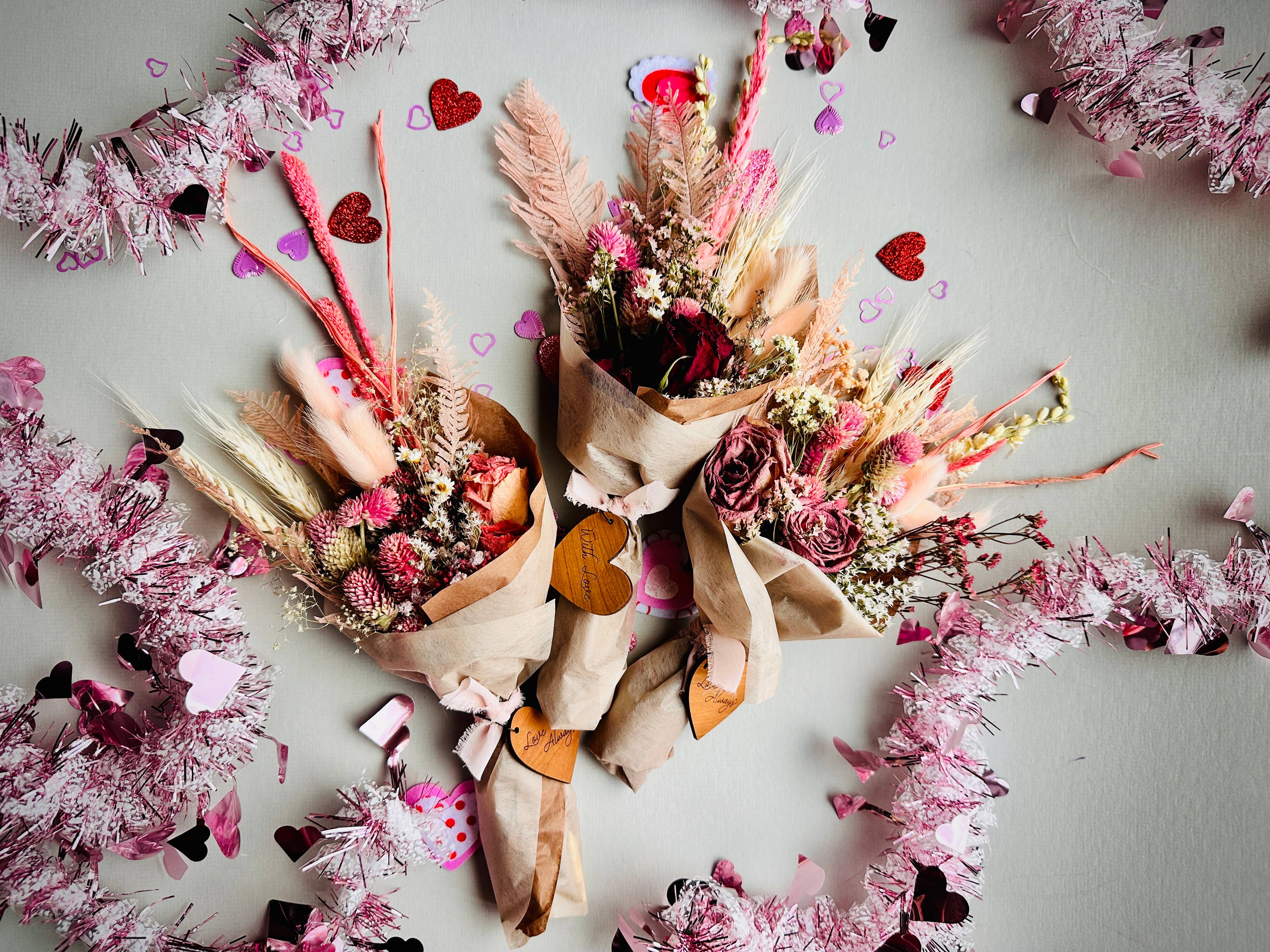 The Gardeners Wife - Wholesale Dried/Pressed Flowers - Be Mine Bouquets - la Vie en Rose!3