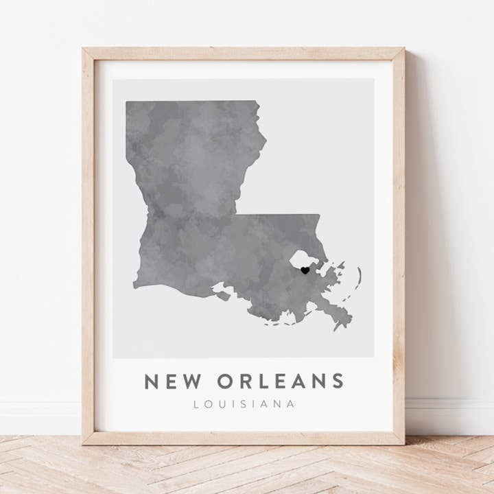 New Orleans, Louisiana Map for wholesale by Backstory Map Co.