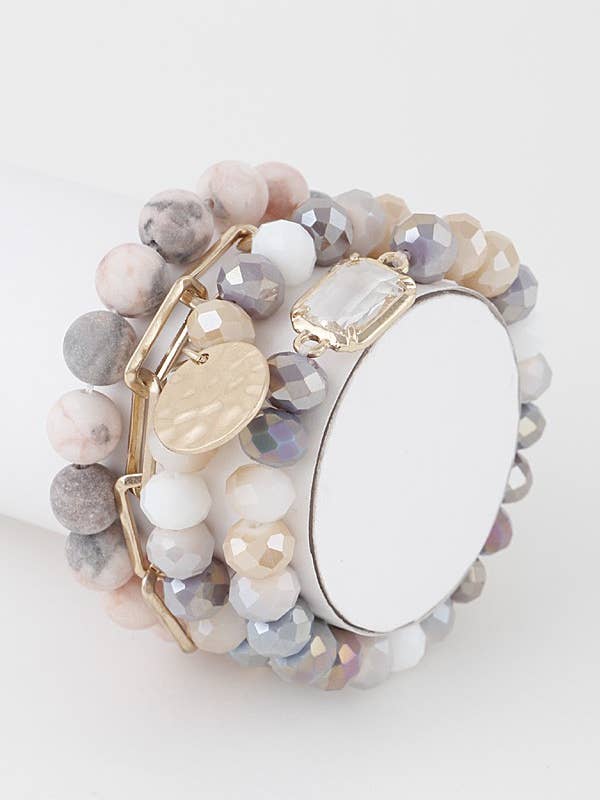 Multi Stone Crystal Beaded Bracelet CB2156 for wholesale by anbfashion