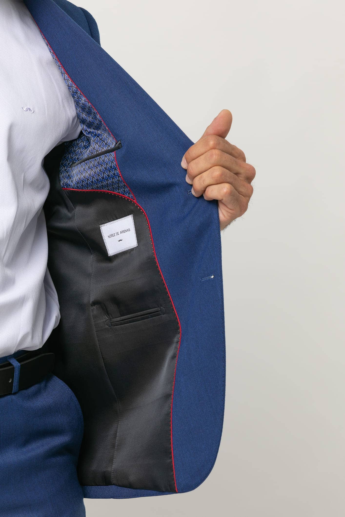 Ink Blue Slim Fit Suit False Plain with Elastane s/ grus for wholesale on Faire3