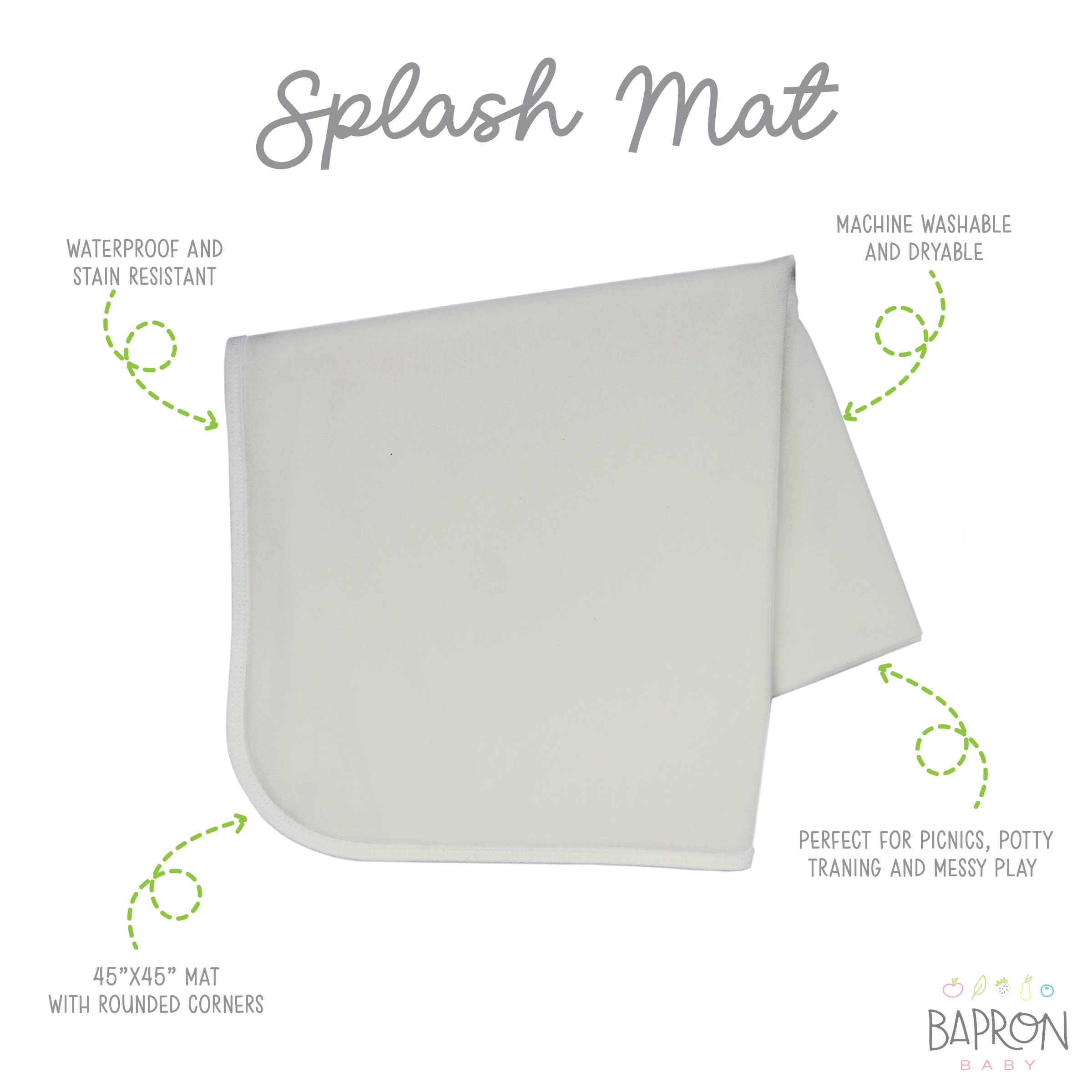 BapronBaby - Wholesale Placemat - Solid Champagne - Splash Mat - A Waterproof Catch-All2