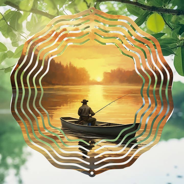 Fun-R-We Creations & Co. Ltd. - Wholesale Sublimation Transfer - Fishing 8" Wind Spinner Sublimation Transfer