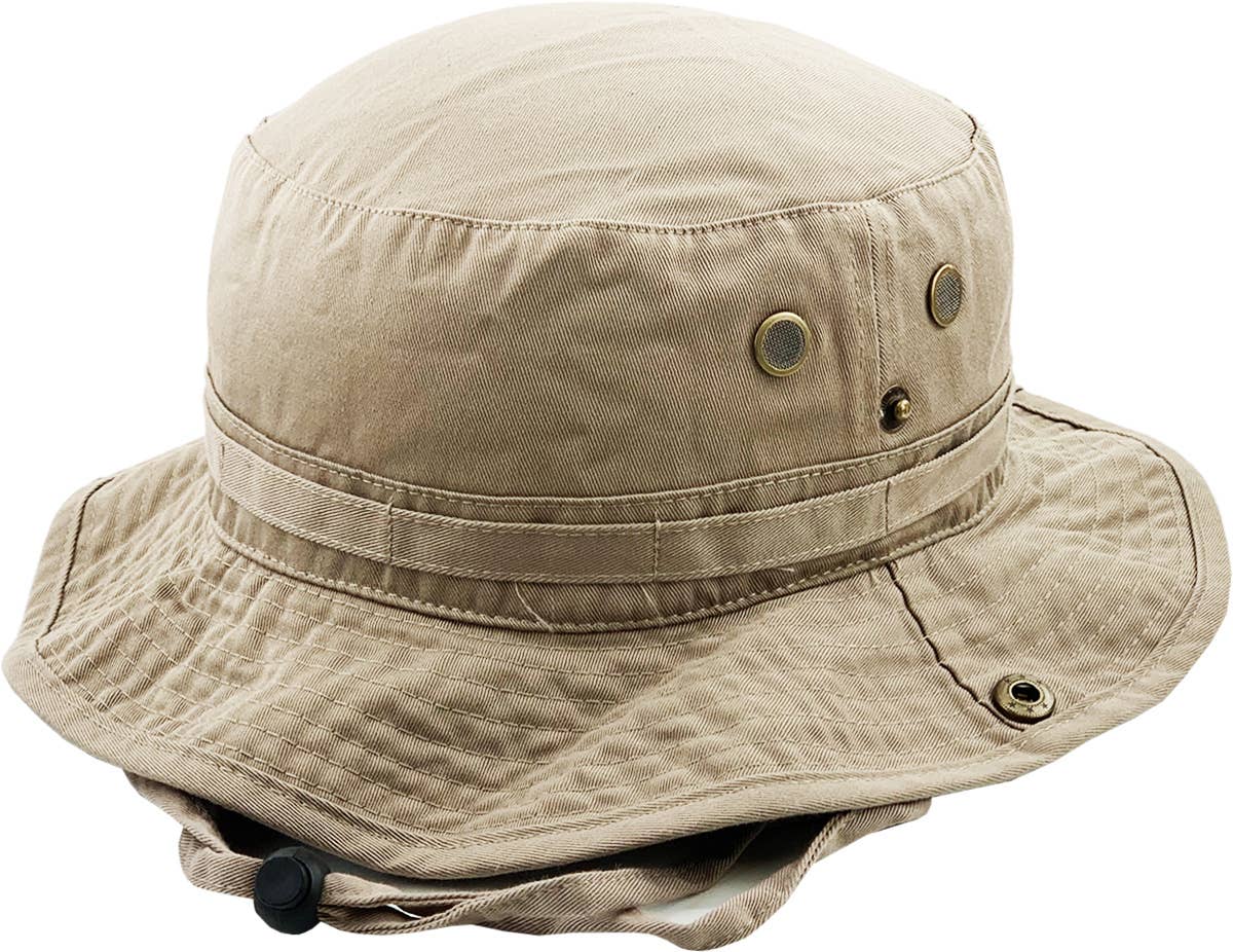 KBETHOS - Wholesale Bucket hat – Unisex - Solid Boonie Hat With String (Fitted)29