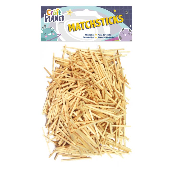Craft Planet Trätändstickor Cirka 500 Stycken 50g Naturliga för wholesale av West Design Products