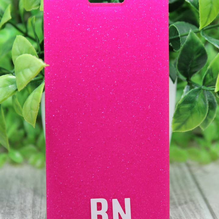 Hylidae Boutique - Wholesale Badge Accessory - Women's - RN Bright Pink Glitter Badge Buddy