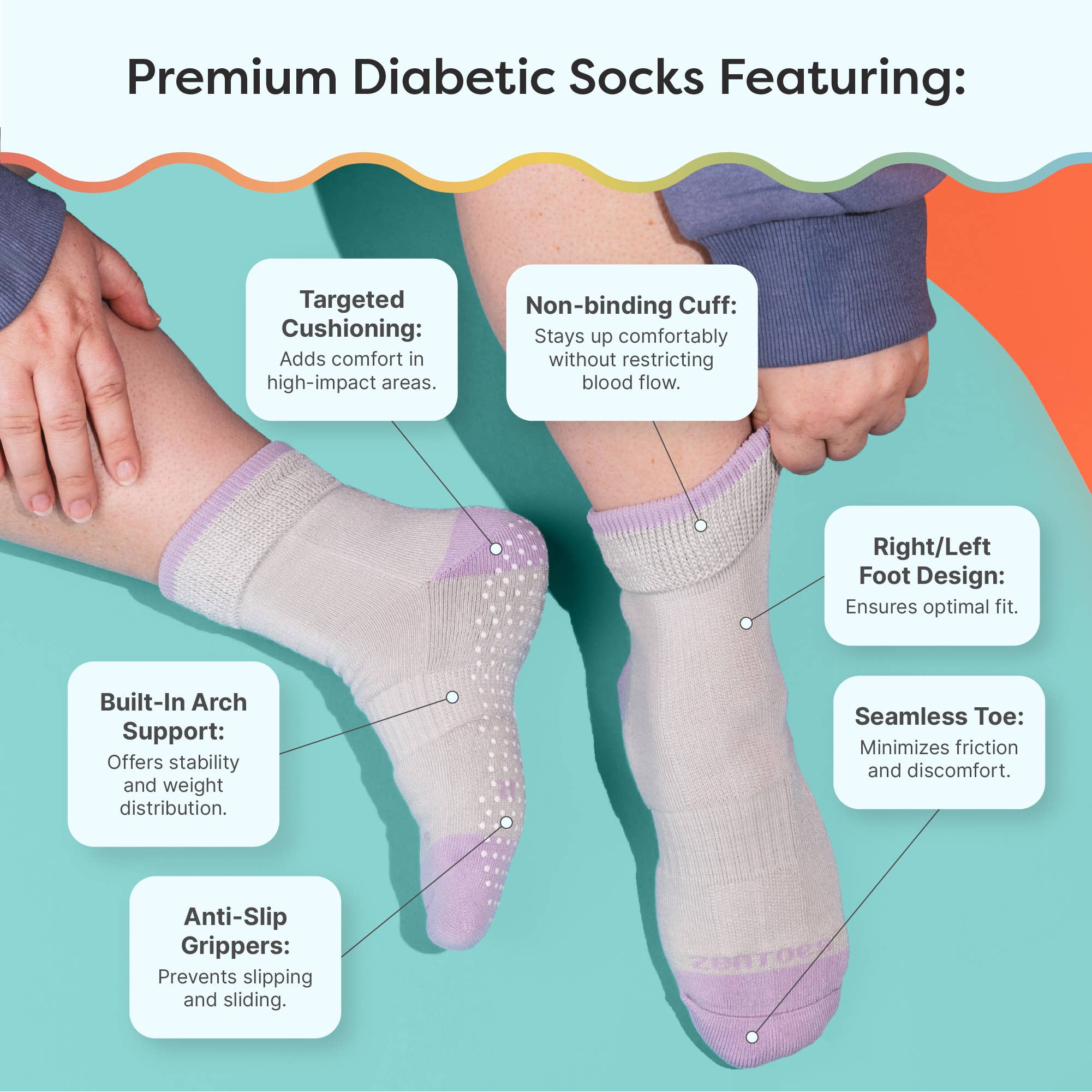 ZenToes - Wholesale Socks - Unisex - Diabetic Socks4