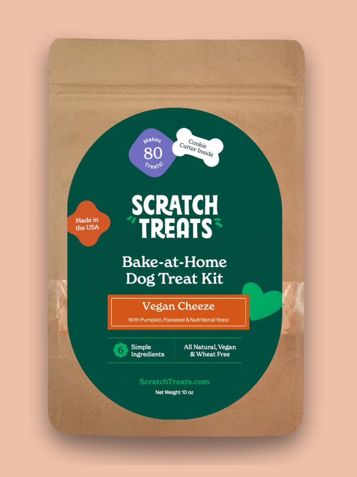 Bake-At-Home Dog Treat Kit - Vegan Cheeze - Makes 80 Treats for wholesale by Scratch Treats