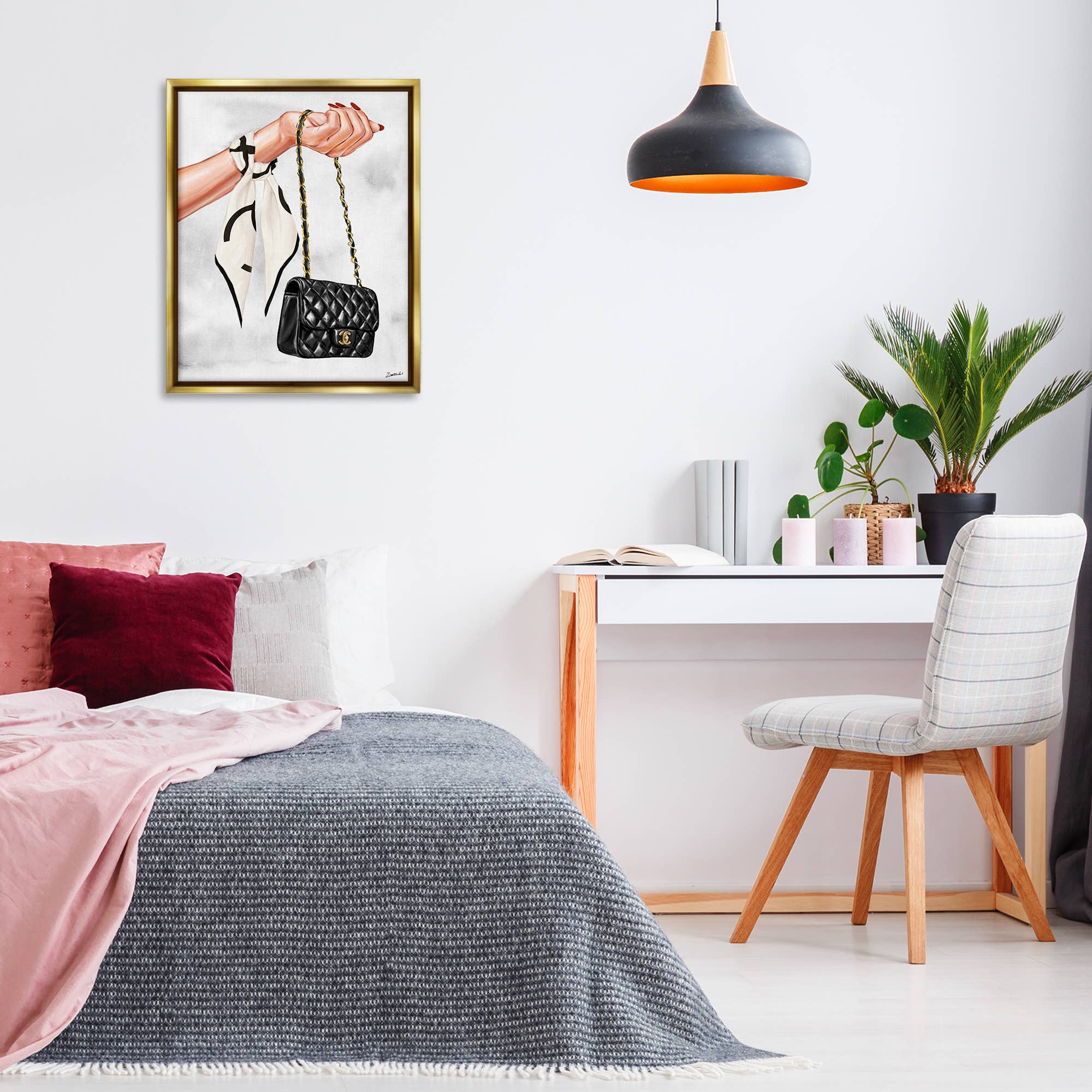 Stupell Industries – wholesale Wall decor – Kids & Baby – Black Handbag on Wrist Floater Framed Art17