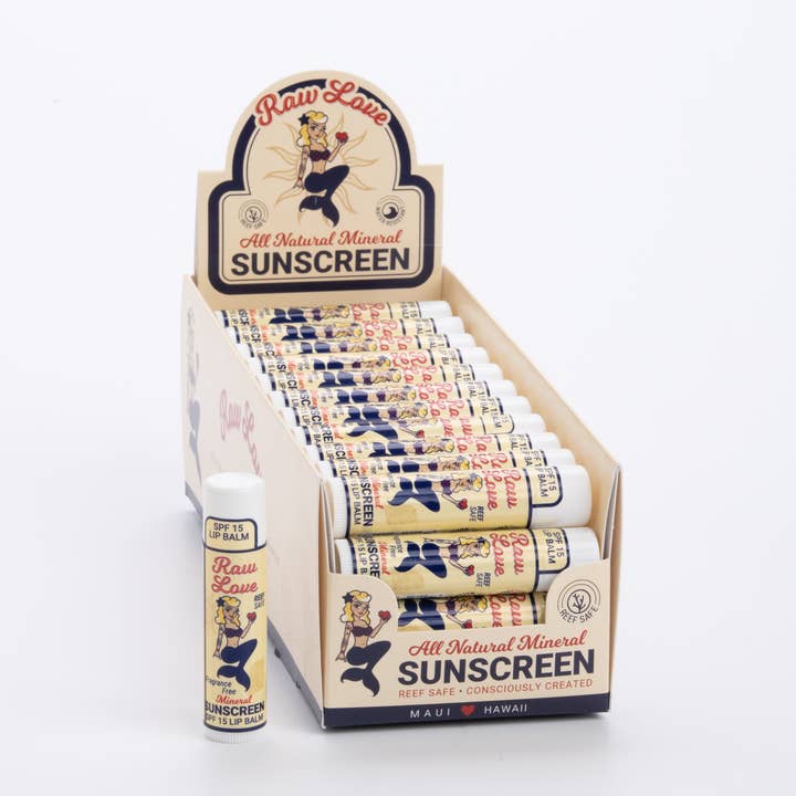 Raw Love Sunscreen - Wholesale Lip Balm - Raw Love SPF 15 Reef-Safe Mineral Lip Balm – Unscented2