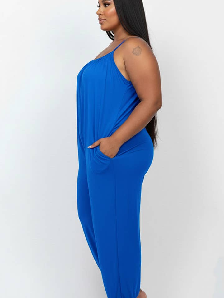 CAPELLA APPAREL - Wholesale Jumpsuit - Women's - Plus Size Sleeveless Jogger Jumpsuit14