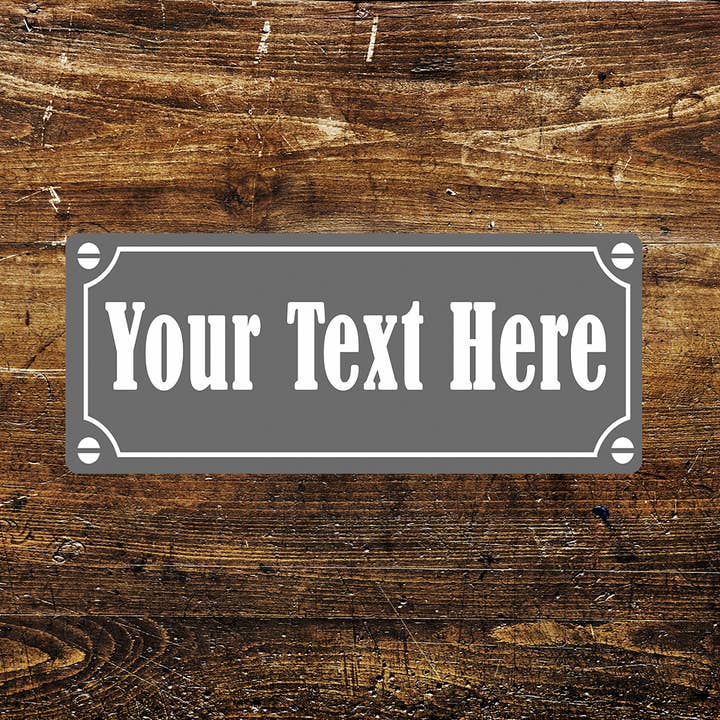The British Metal Signs Company – Großhandel Schilder – Your Text Here Personalisiertes editierbares Metallschild