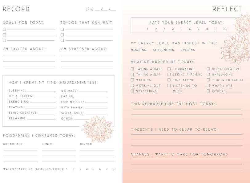 Insight Editions - #1 Pop Culture Publisher - Wholesale Journal/Diary - Recharge: A Day and Night Reflection Journal0