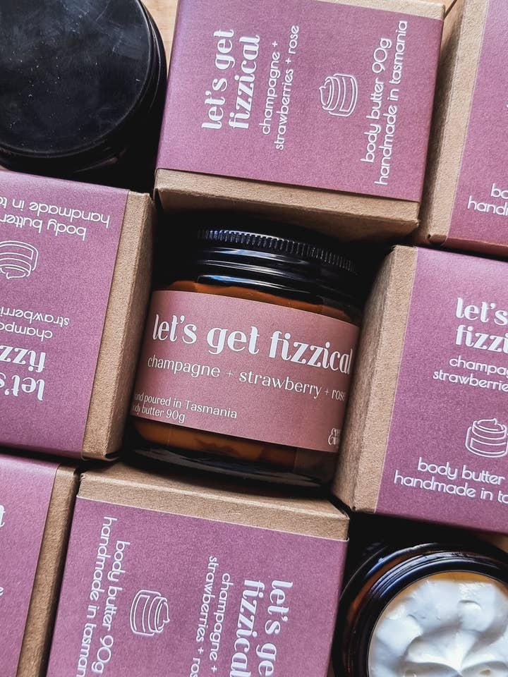 'Let's Get Fizzical' Body Butter 90g for wholesale by Everwood Candle Co.