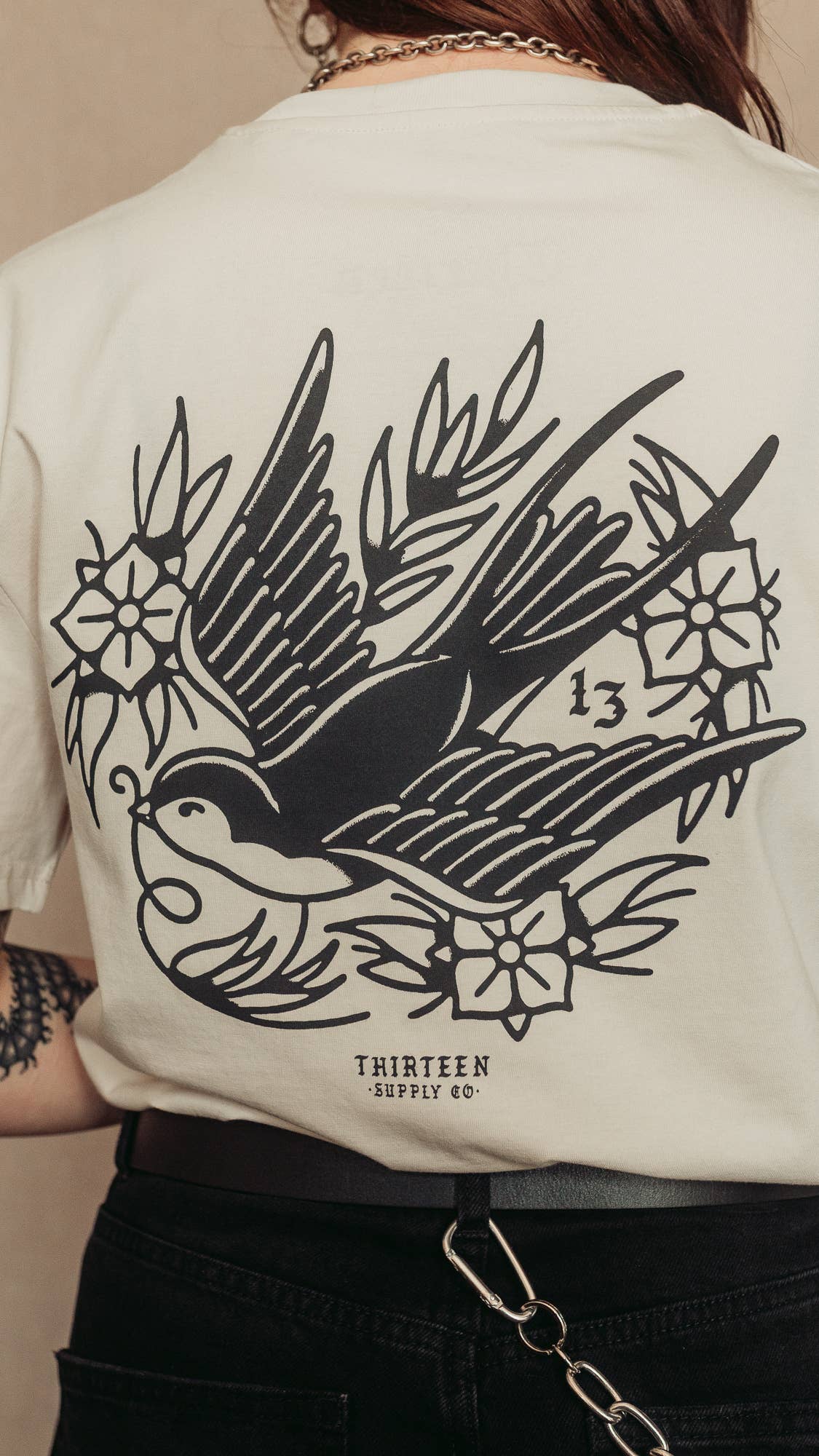 Thirteen Supply Co – wholesale Screen printed t-shirt – Women′s – STEADFAST - SHORT SLEEVE UNISEX T-SHIRT2