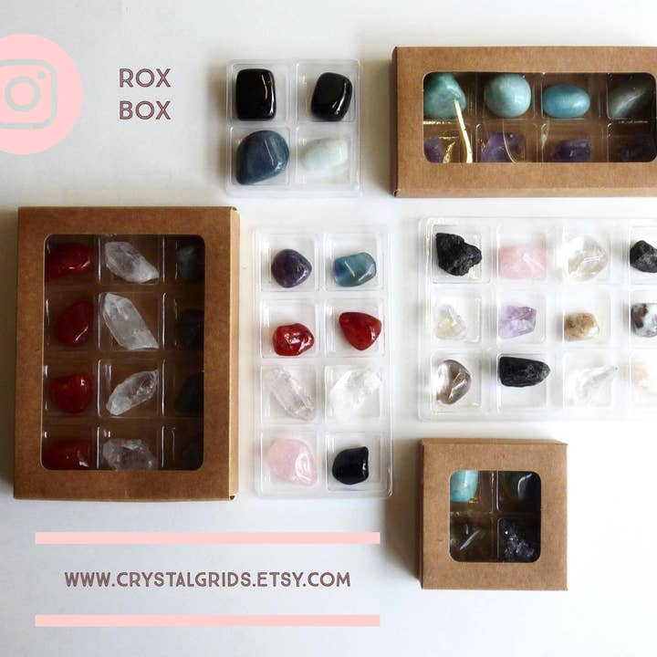 Crystal Grids - Wholesale Spiritual Stone/Crystal - Chakra Collection - Rox Box - 8 pack - Crystals and Stones6