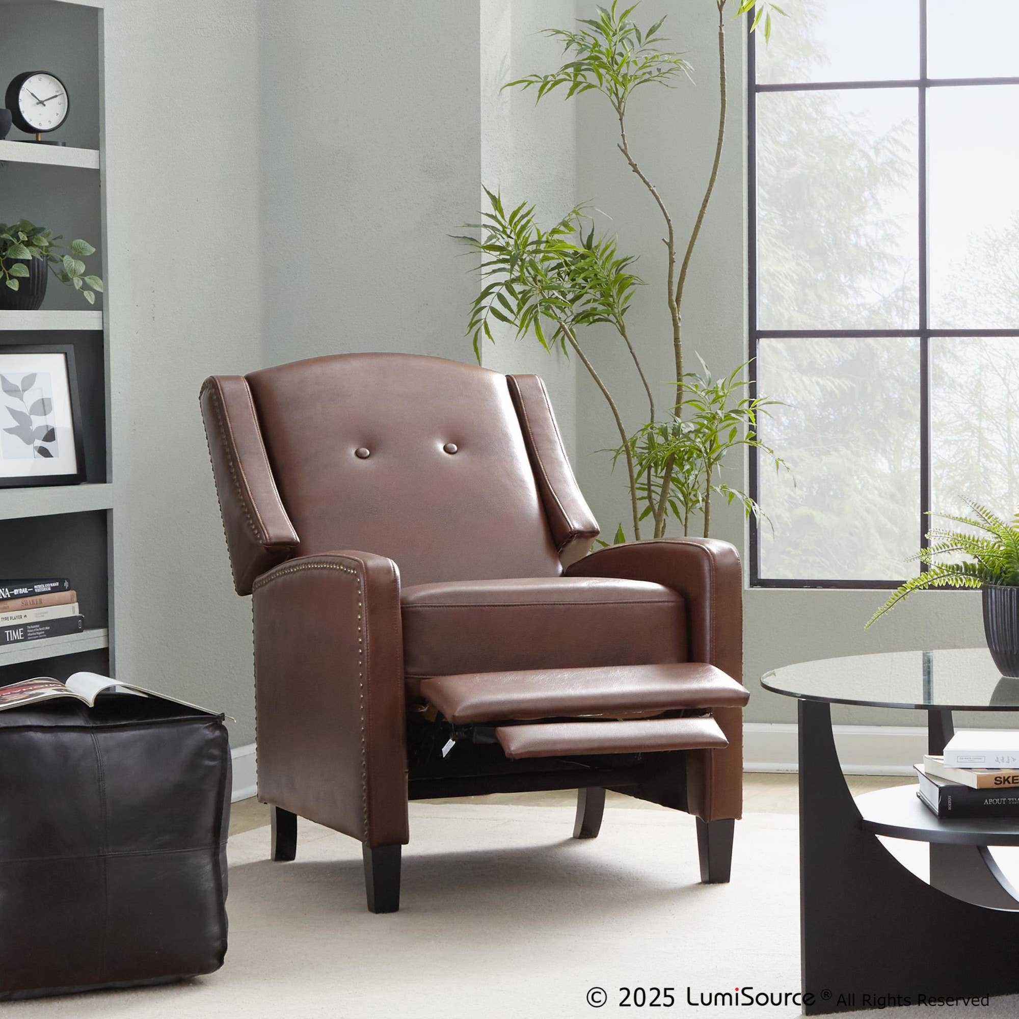 Stanley Recliner in Black Wood for wholesale on Faire9