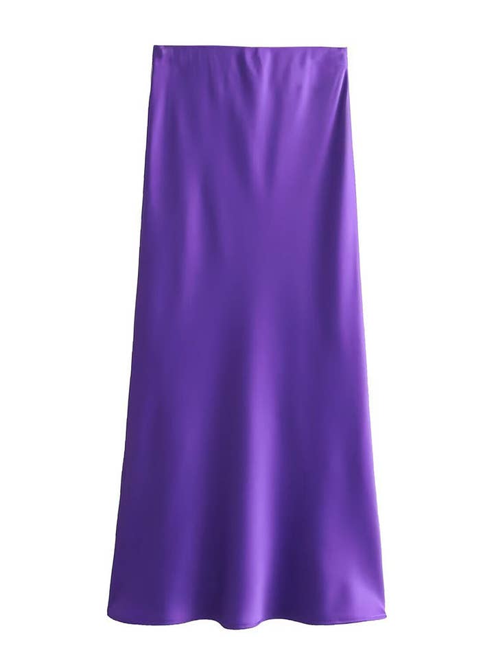 Katinki - Wholesale Skirt - Women's - Flowy Satin Midi Skirt14