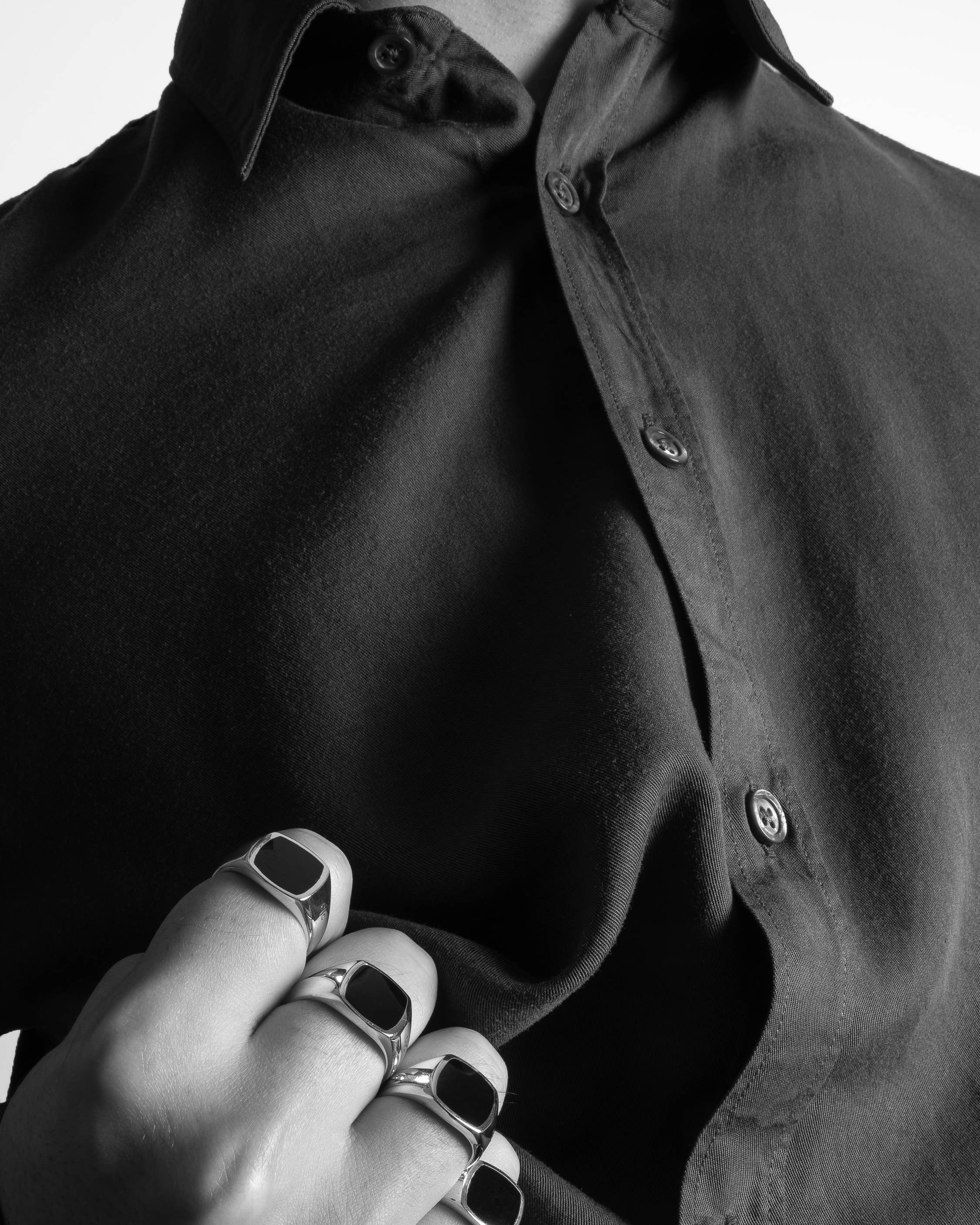 Crés-cere Rings – Joias - Homem por atacado – Sydney - Anel Prata 925 com Ónix Preto - Homem2