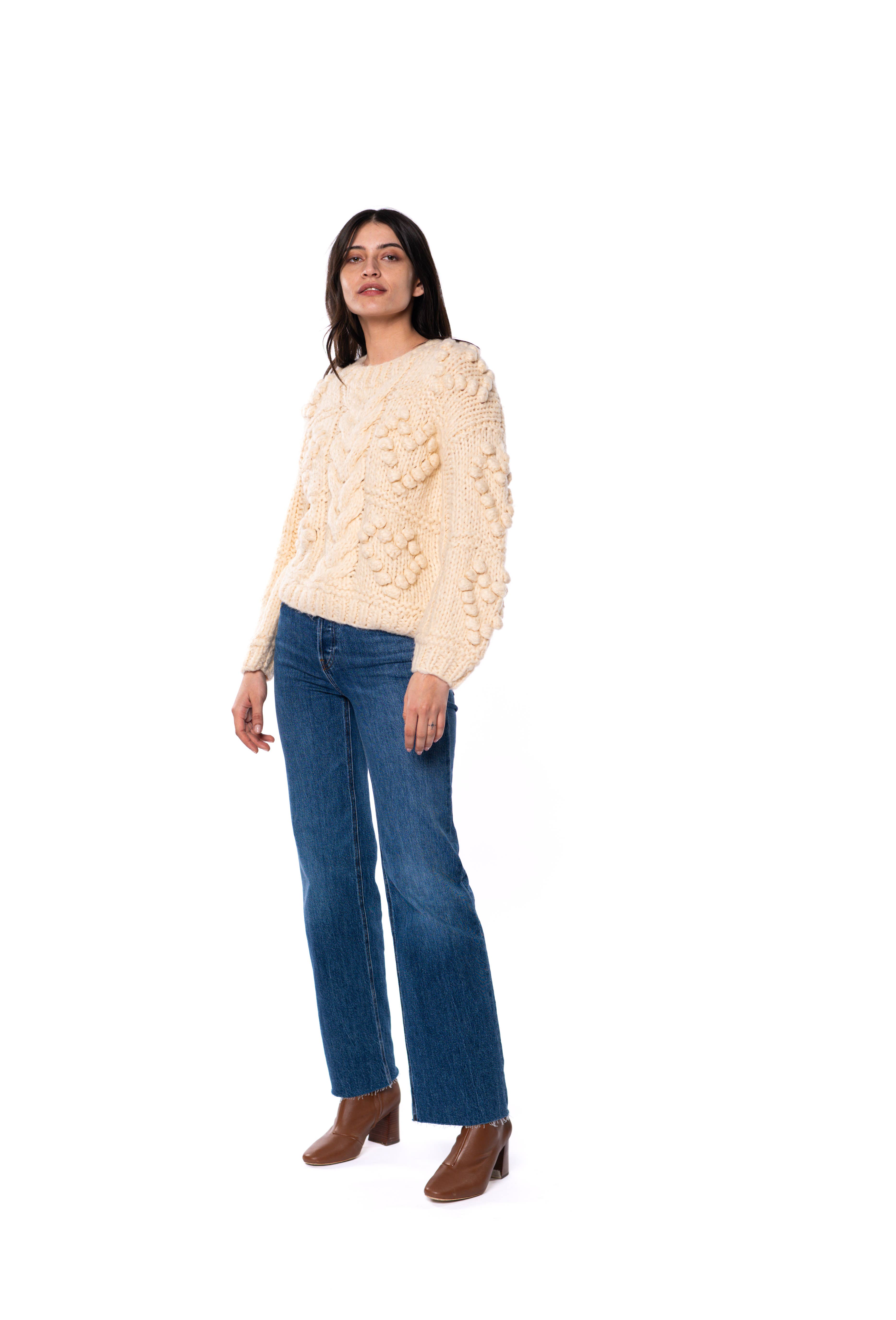 Tolani - Wholesale Knit Sweater - Women's - Pearl Elilah Chunky Sweater