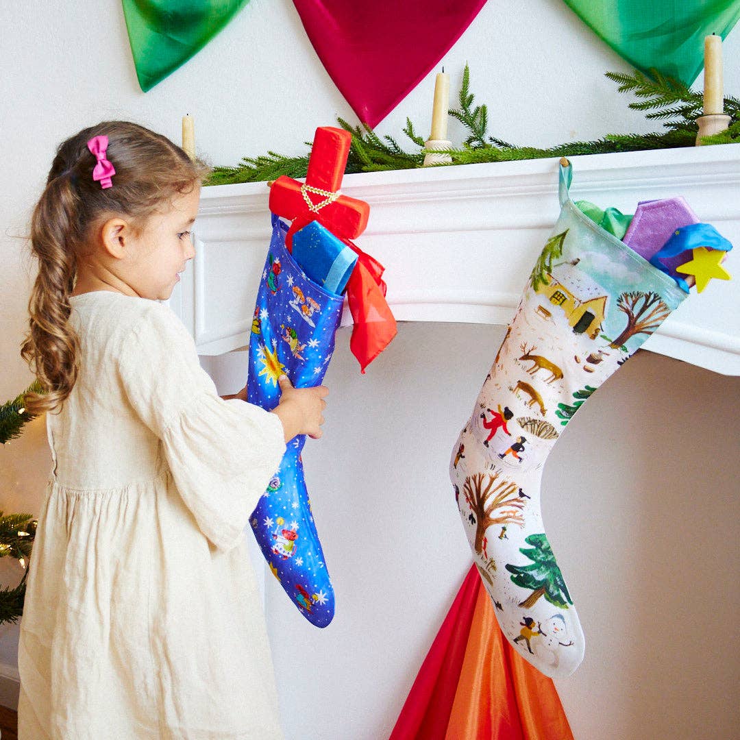 Sarah’s Silks - Wholesale Holiday Stocking - Snowy Day Stocking7