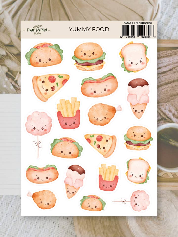 Leckeres Essen | Aufkleber für den Großhandel von Plan & Plot Studio