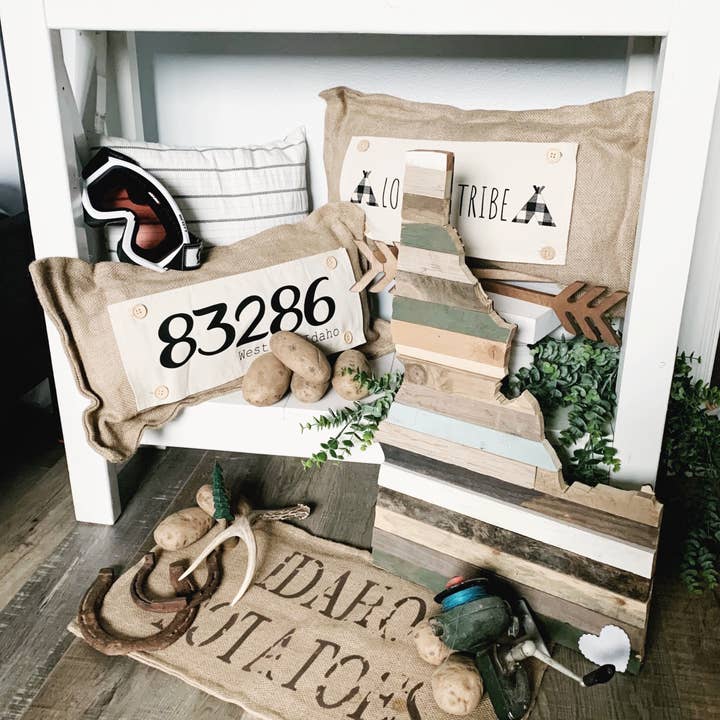 PillowPanels - Wholesale Sign - PANEL ONLY: Zip code/City and State Homewarming CUSTOM3