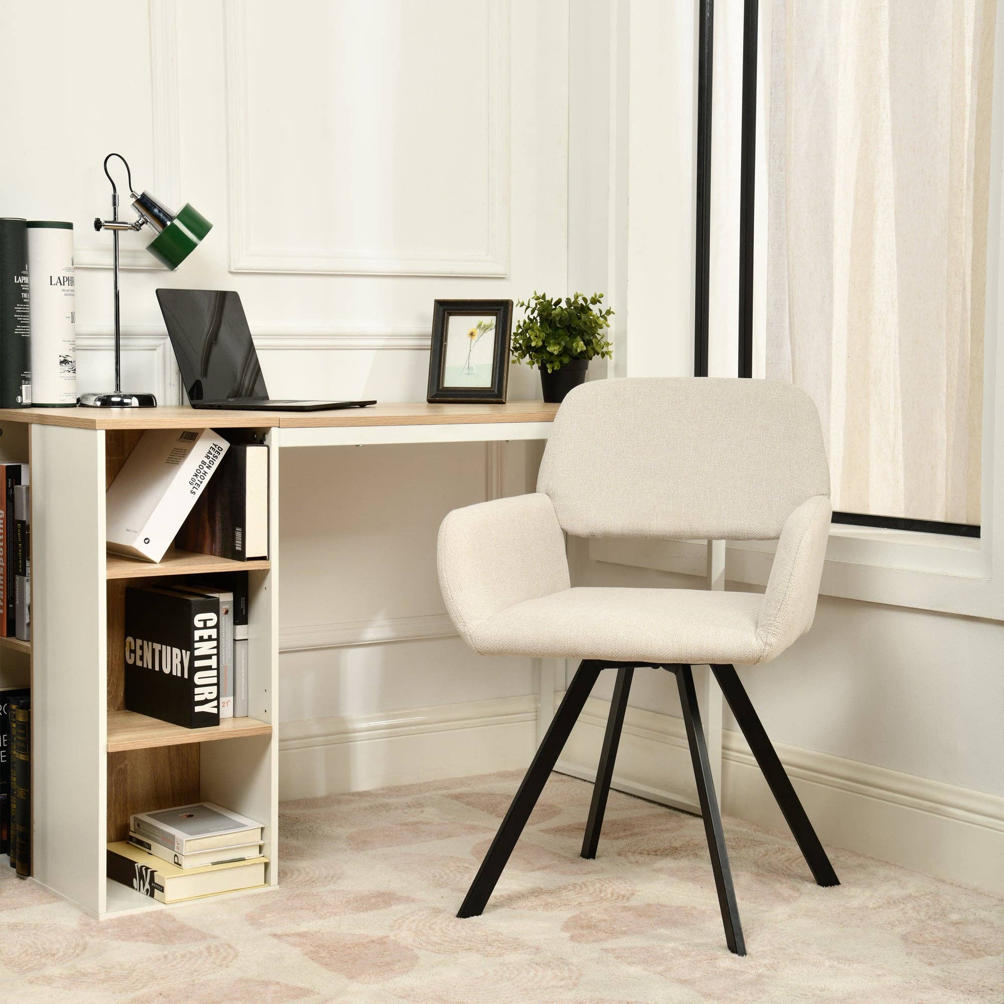 Urban Meuble - Wholesale Chair - Set of 2 Scandinavian dining chairs, swivel, beige fabric CALIFORNIA KD BEIGE SWIVEL5