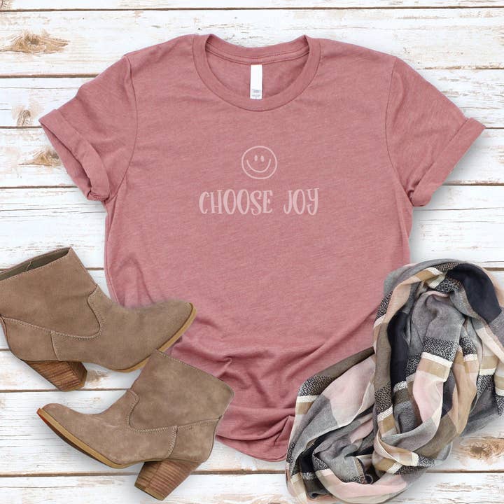 Choose Joy Graphic Tee for wholesale by Love in Faith