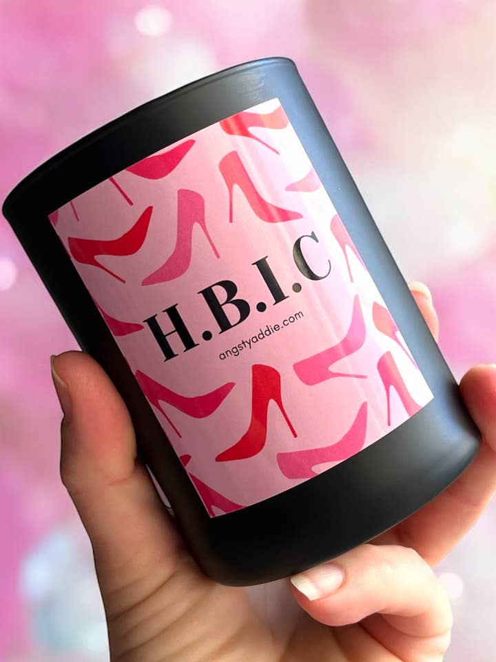 HBIC candle, Head Bitch in Charge candle for wholesale by Angsty Addie