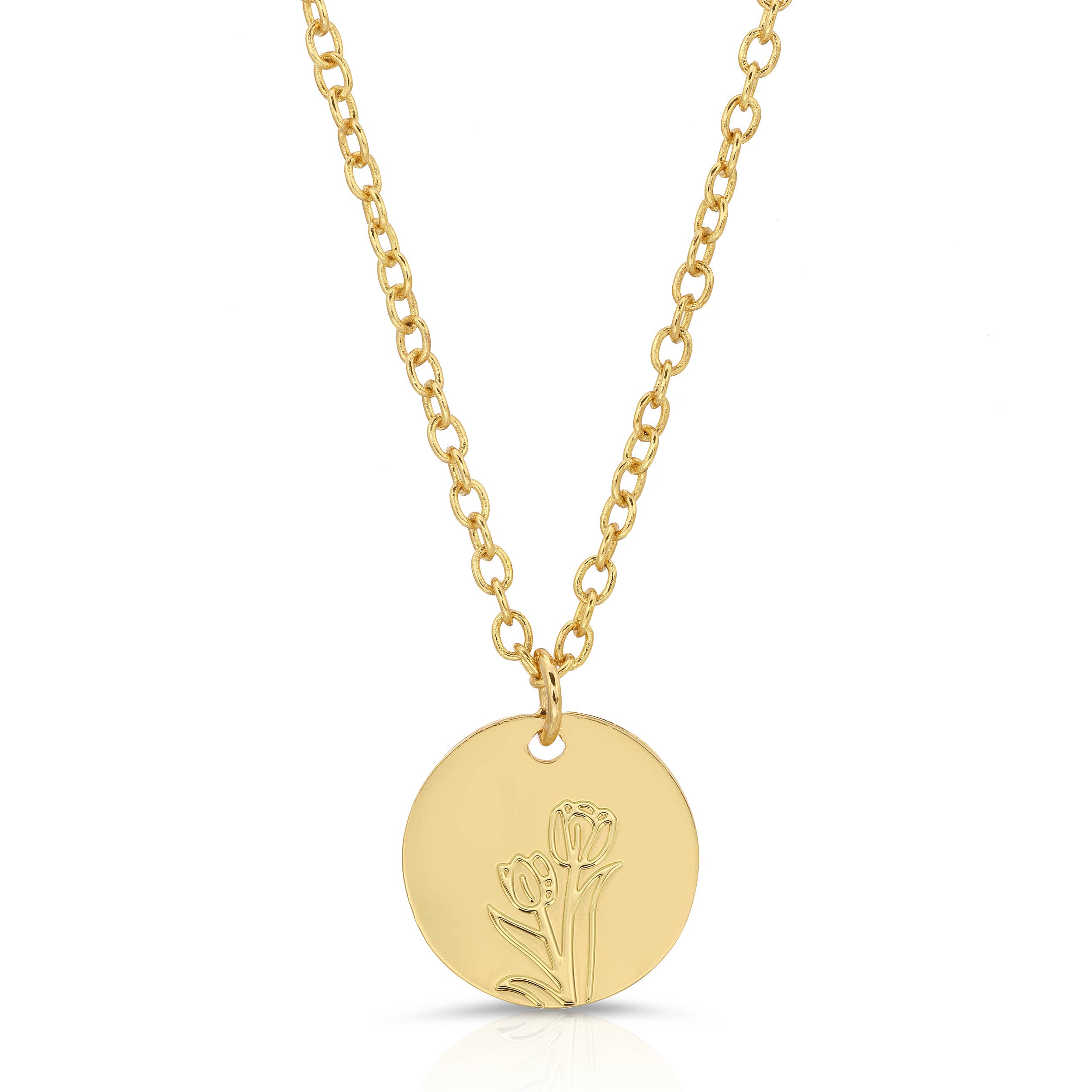 Lucky Feather - Wholesale Pendant/Charm Necklace - Botanical Necklace - Tulip1