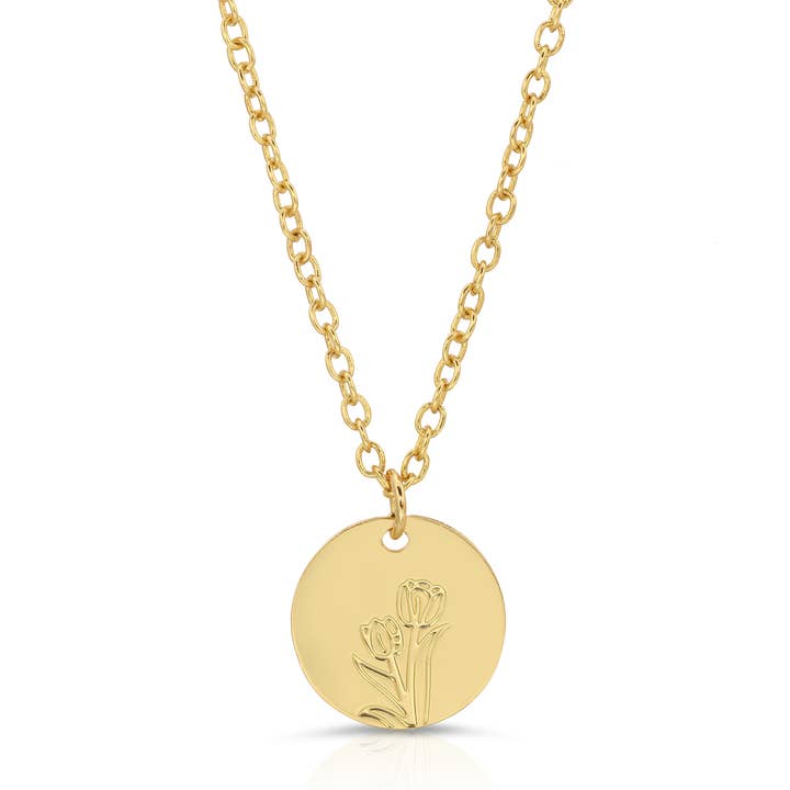 Lucky Feather - Wholesale Pendant/Charm Necklace - Botanical Necklace - Tulip1