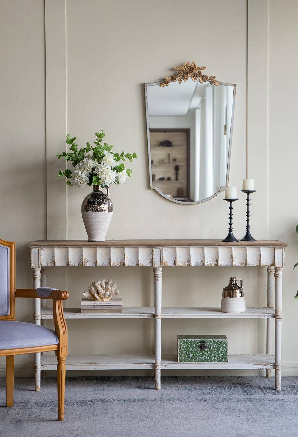 A&B Home Group Inc. - Wholesale Vase - D8x15" Wide Terracotta Jug Vase w/ Metallic Bronze & Tan3