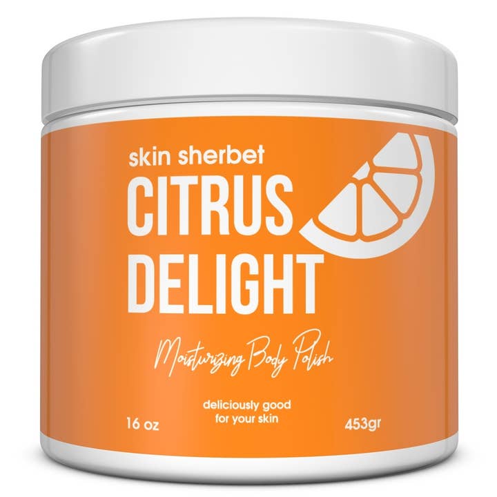 Skin Sherbet Citrus Delight Body Polish Salt Scrub - 23oz for wholesale by The Midwest Sea Salt Company