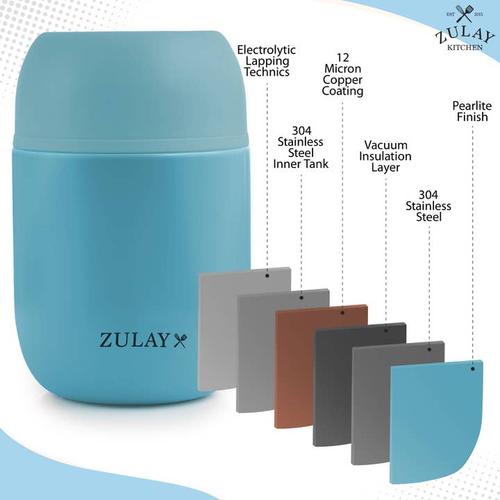 Zulay Kitchen - Wholesale Food Storage Container - 16oz Vacuum Insulated Food Jar Stainless Steel Lunch Jar21