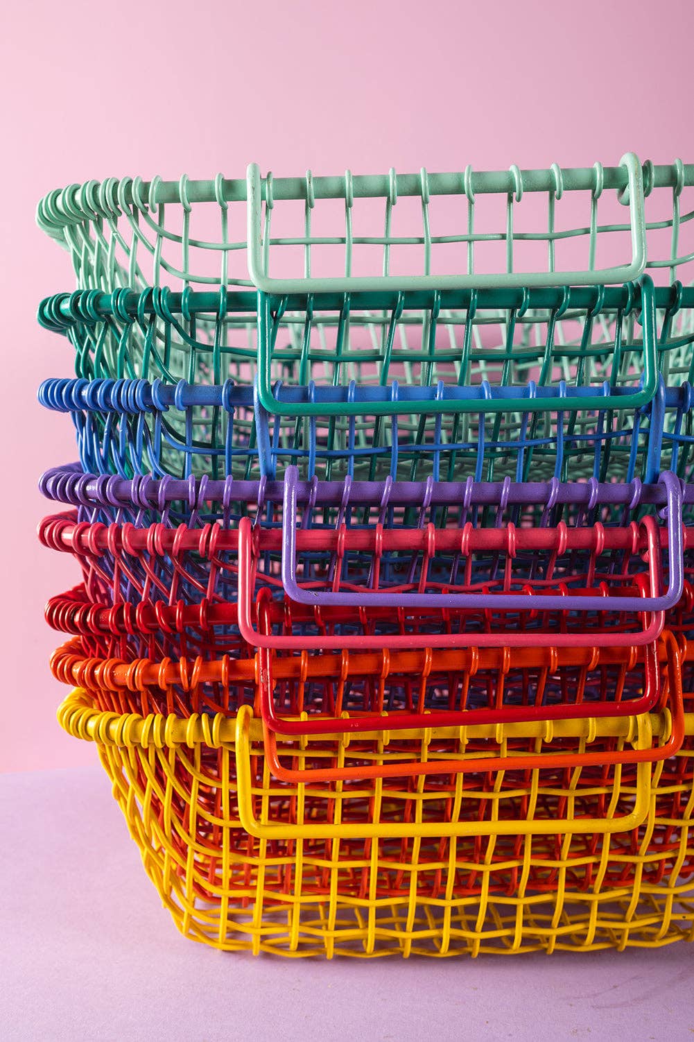 Ian Snow Ltd - Vente Paniers - Panier de chemin de fer en métal bleu clair5