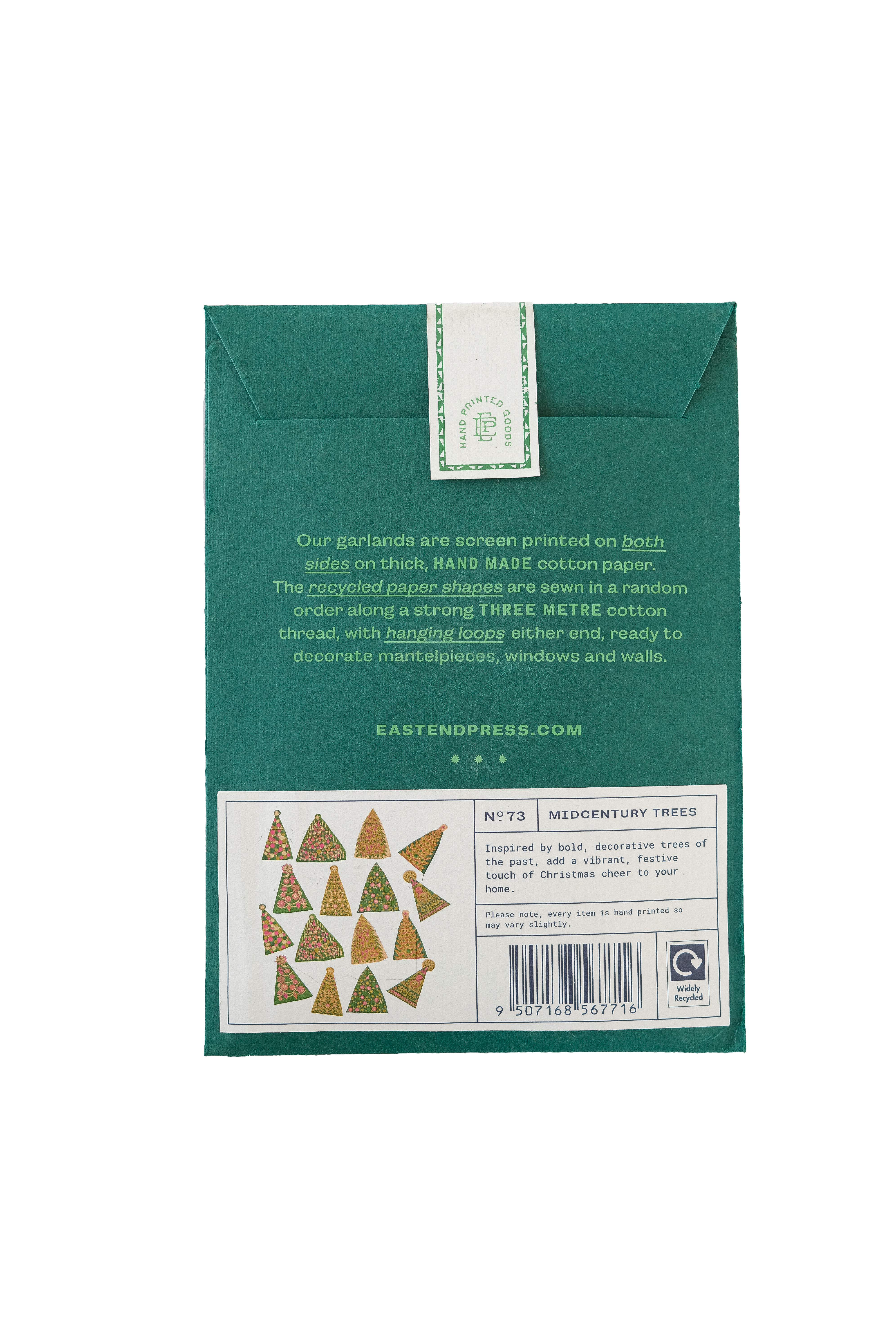 East End Press - Wholesale Bunting/Garland - UK/EU: Midcentury Trees Sewn Garland32