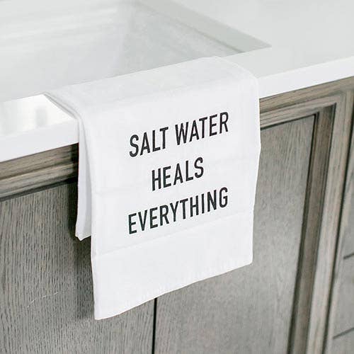 Santa Barbara Design Studio by Creative Brands - Wholesale Tea Towel - Face to Face Thirsty Boy Towel - Salt Water Heals Everything