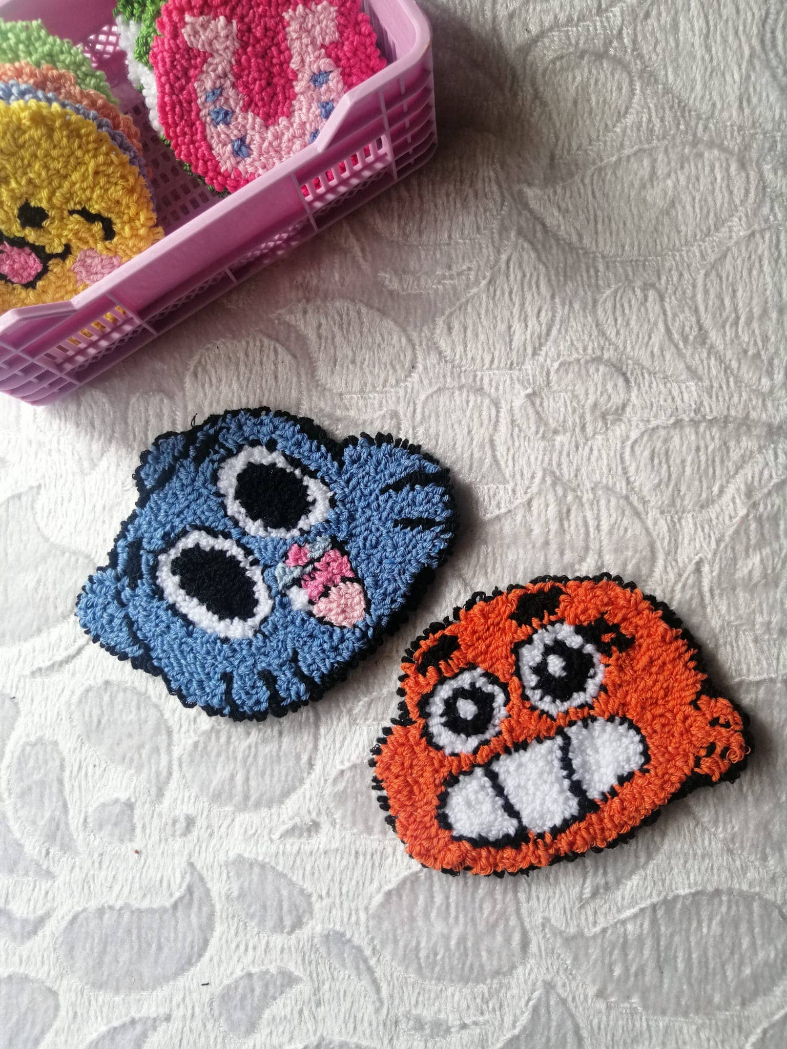 despinacrafting – wholesale Coasters – Punch Tufted Cup Coaster, Mug Rug2