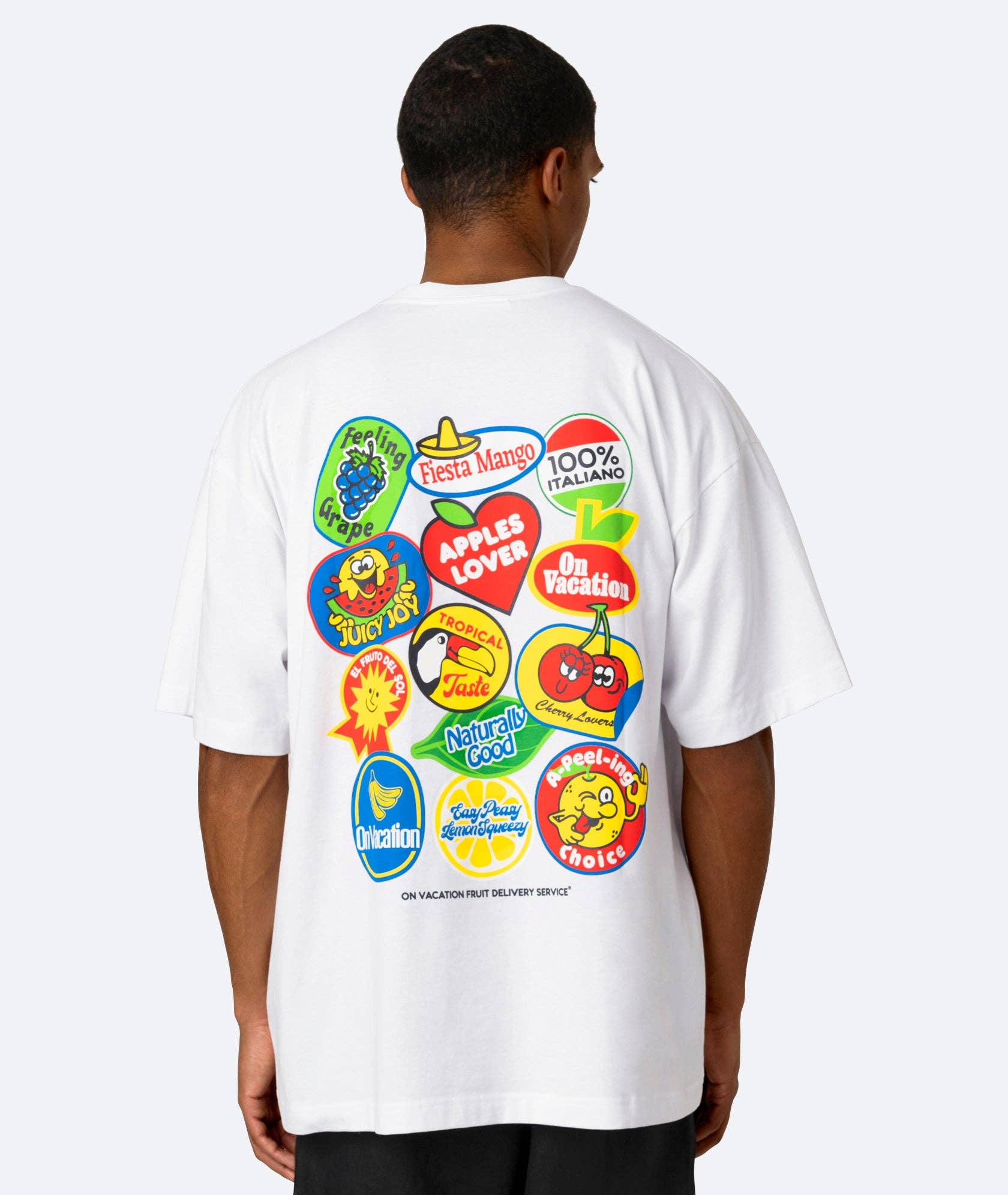 Fruit Stickers T-Shirt - White for wholesale on Faire9