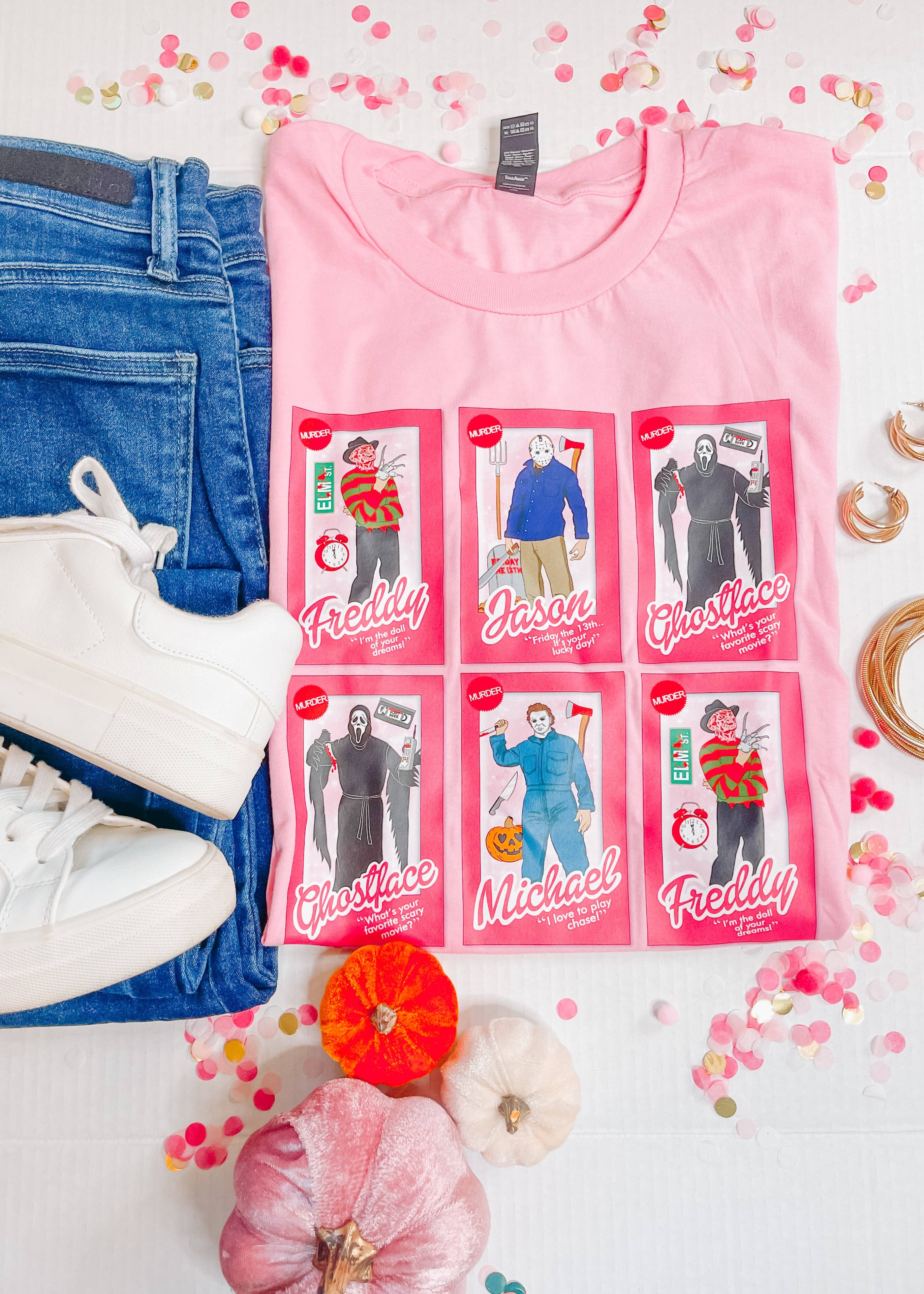 The Sassy Owl - Wholesale Screen Printed T-Shirt - Women's - Horror Movie Characters Barbies Graphic Tee (S-2XL)5