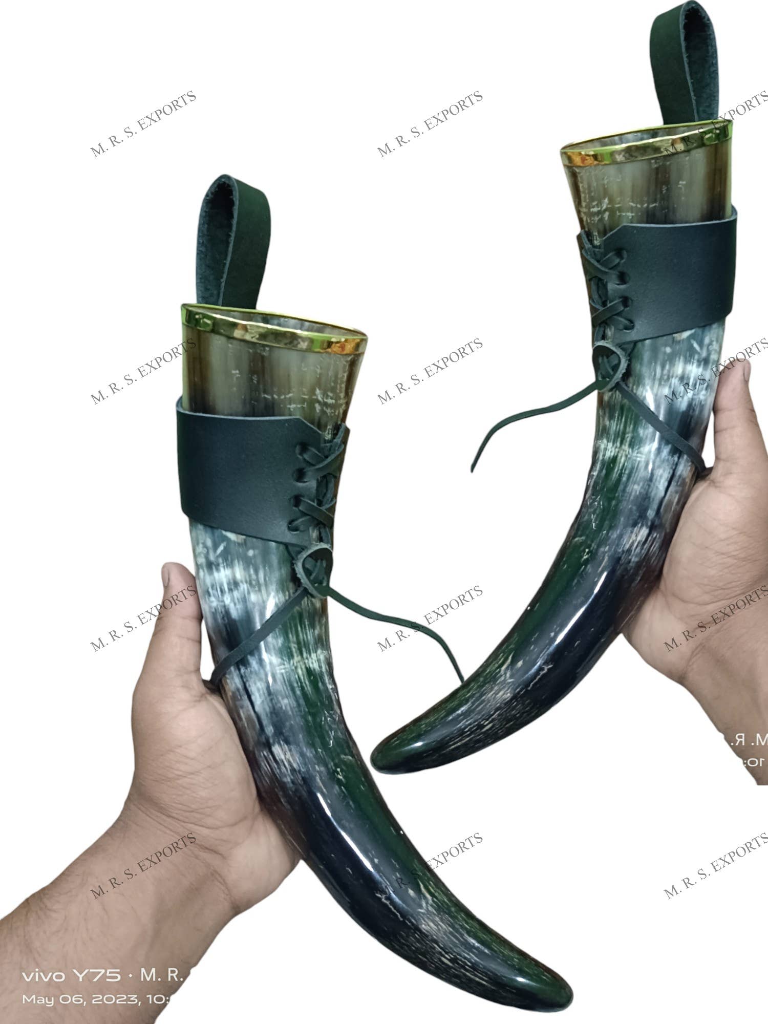 M. R. S. EXPORTS - Wholesale Drinking Glass/Cup - Natural Finished Viking Drinking Horns9