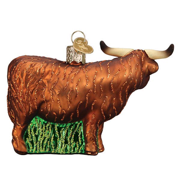 Old World Christmas - Wholesale Ornament - Highland Cow Ornament2