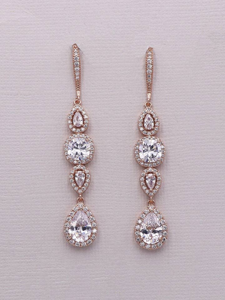 Bridgette Statement Dangle Earrings for wholesale by allureweddingjewelry