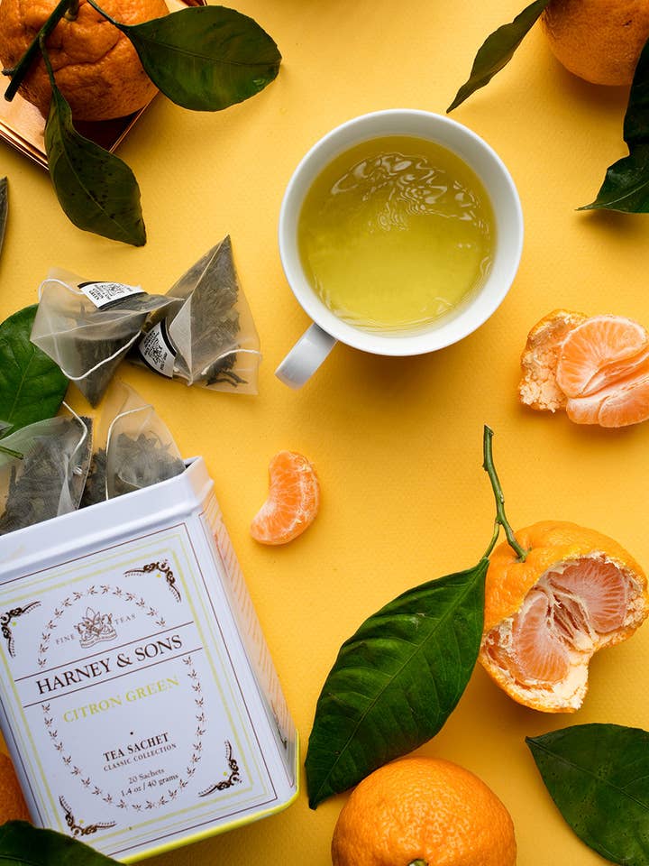 Citron Green, Classic Tin of 20 Sachets for wholesale by Harney & Sons Fine Teas