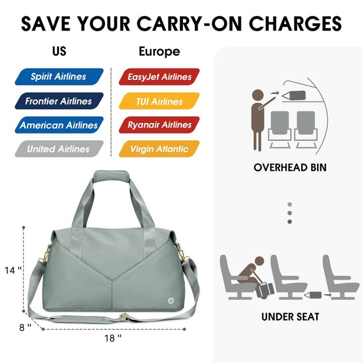 wandf - Wholesale Weekender Bag - Women's - Underseat Carry-on Luggage Duffel Bag Weekender Overnight17