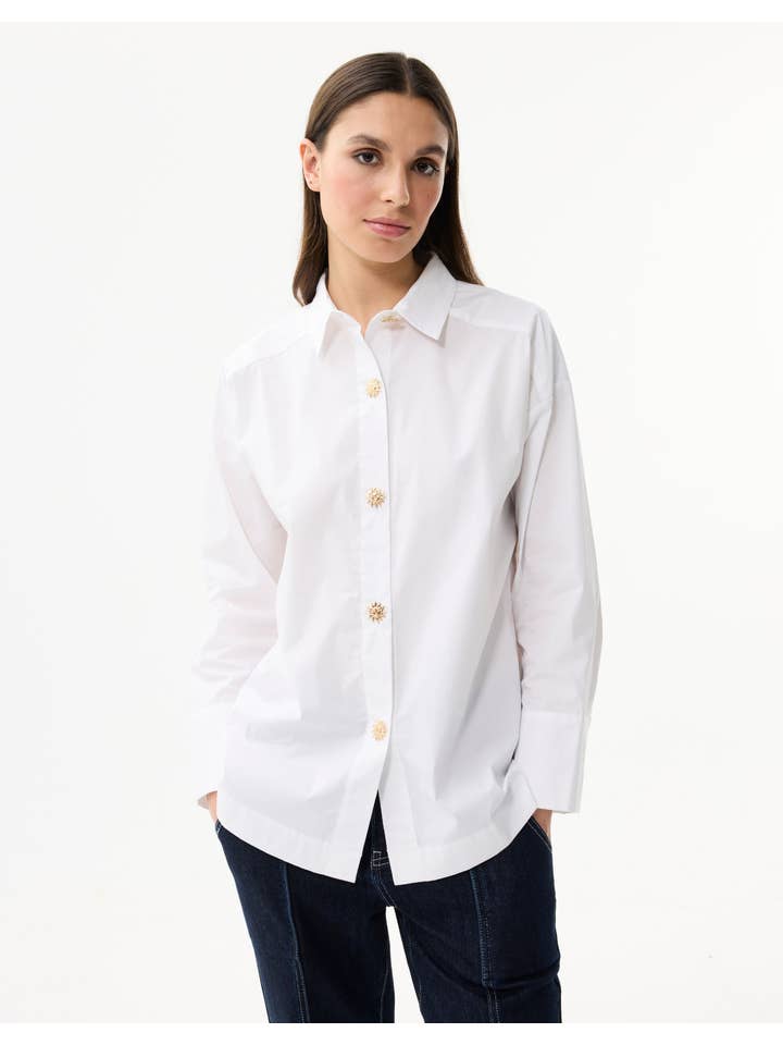 leo & ugo - Wholesale Button Down Shirt - Women's - Women's shirt with jewel buttons4